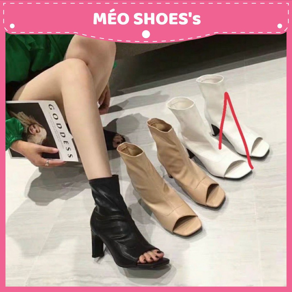 [Mã FASHIONGREEN15 giảm 10% tối đa 30k đơn từ 99k] Boot hở mũi sang chảnh