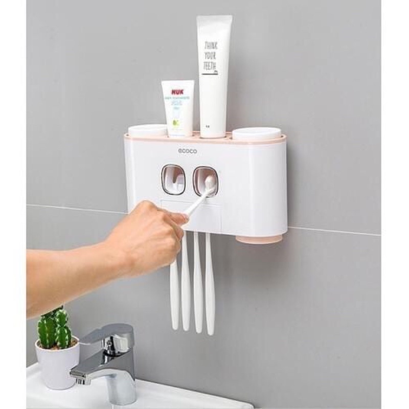 Bộ nhả kem đánh răng Ecoco 4 cốc sịn sò