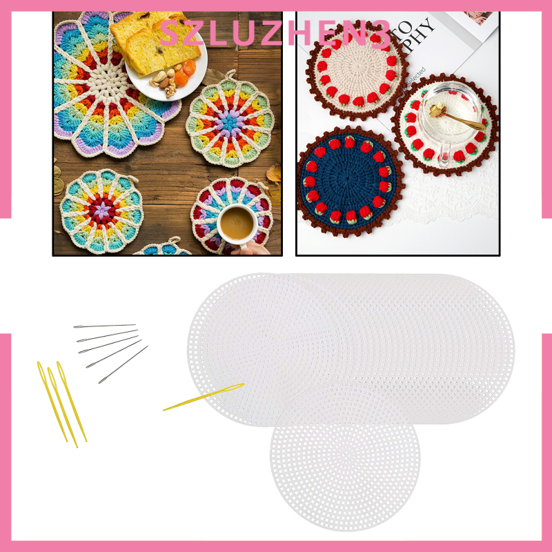[SmartHome ] Round Plastic Canvas Sheets for Embroidery Cross Stitch Needlepoint