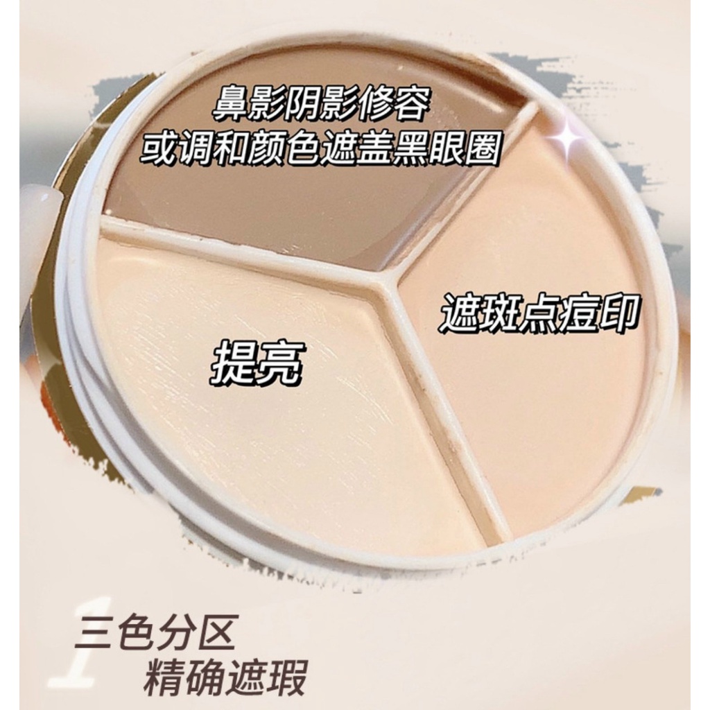 [HCM]Phấn Tạo Khối Và Che Khuyết Điểm 3 ô Maffick Concealer Siêu Xinh