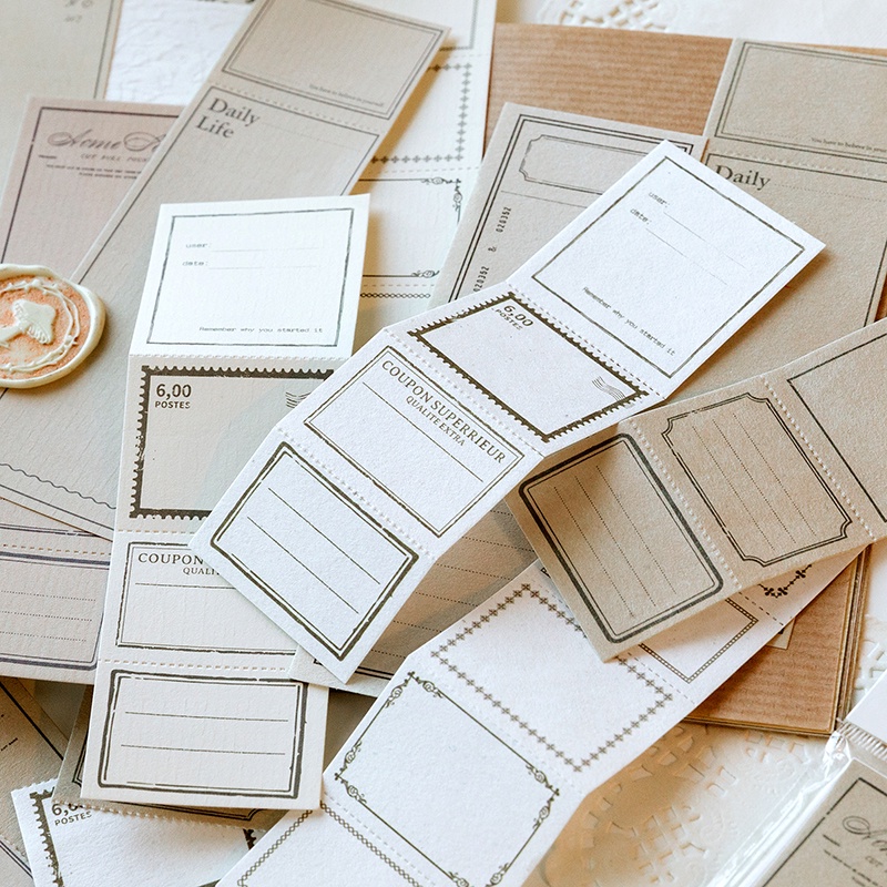 Bộ 30 Miếng Giấy Dán Trang Trí Sổ Tay Phong Cách Vintage DIY