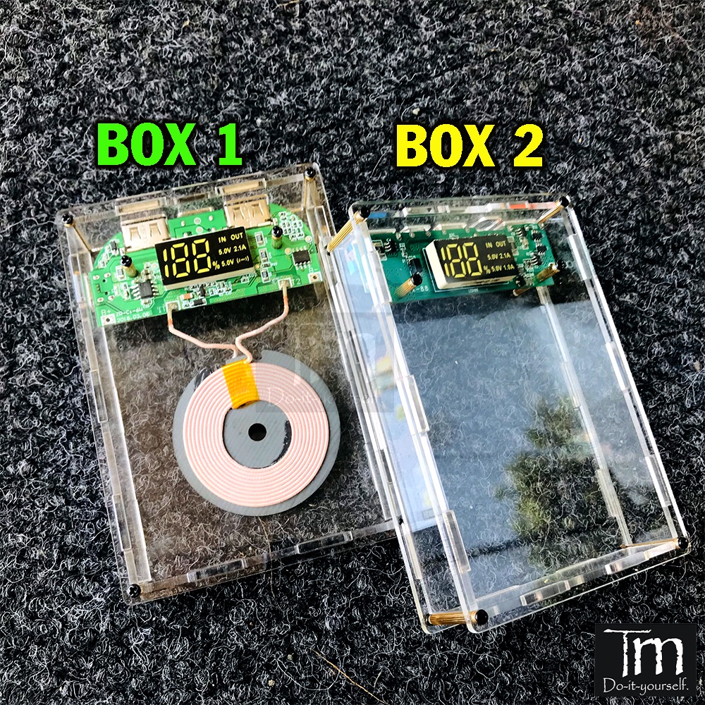 Box Sạc Dự Phòng Mica Trong Suốt 4 Cell