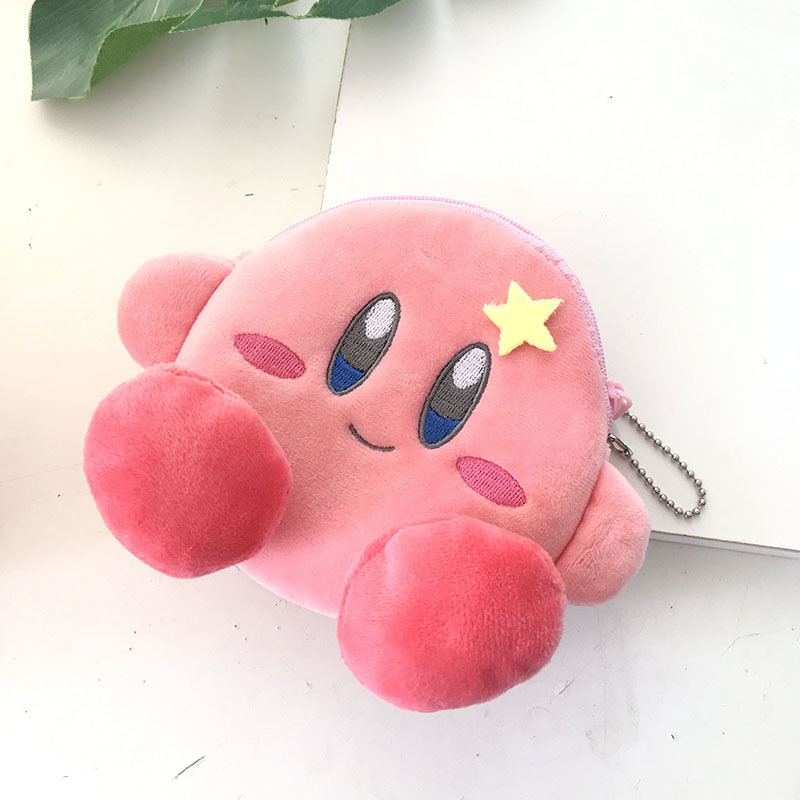 Cute Cartoon Coin Purse Plush Kirby Kuromi Teddy Money Bag Card Bag Girl's Coin Pouch