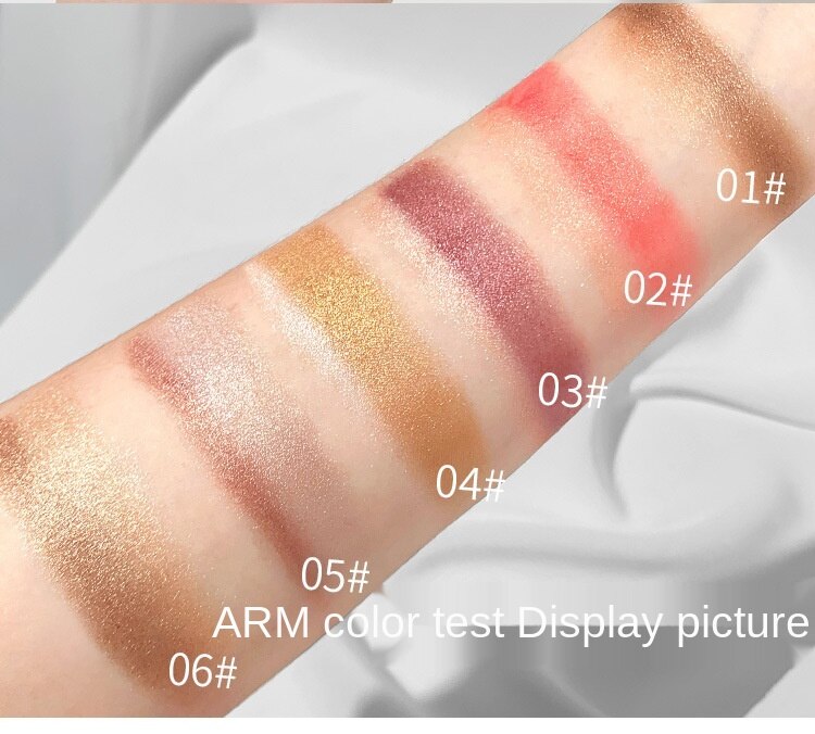 16 two-tone gradient eyeshadow earth color pearlescent peach blossom makeup lazy eyeshadow palette student style