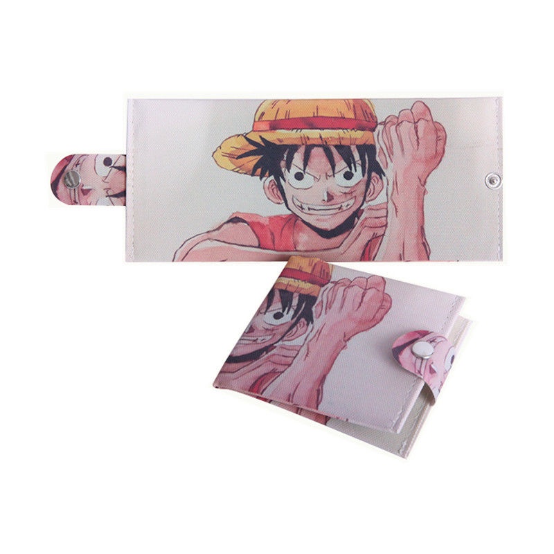 Ví Canvas Siêu Mỏng In Hình One Piece Có Khóa Kéo Đựng Tiền Xu Tiện Dụng