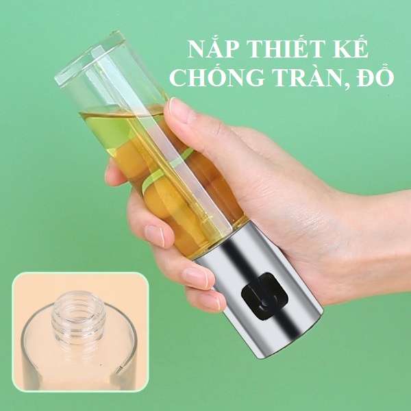Chai Xịt Dầu Ăn Nồi Chiên Không Dầu-Bình Xịt Dầu Ăn Phun Sương Thuỷ Tinh Cao Cấp 100ml