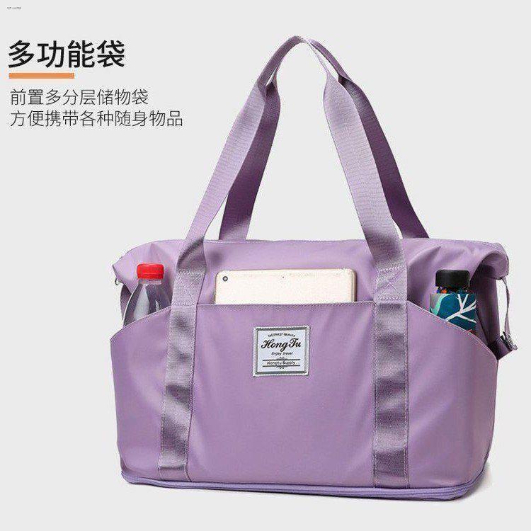 ☃℡Short-distance female travel bag, waterproof duffel dry and wet separation storage gym sports boarding large bag to be