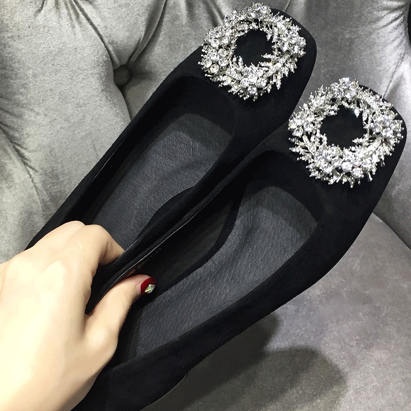 Giày Búp Bê Nữ Mũi Nhọn Size Lớn
