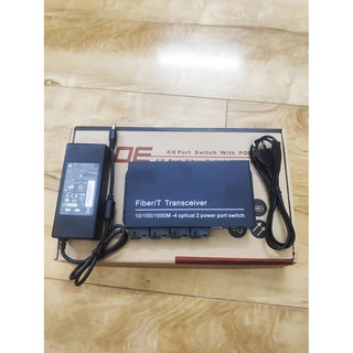 Switch 2 cổng quang 4 cổng Lan 100Mbps chuẩn 2 đầu SC