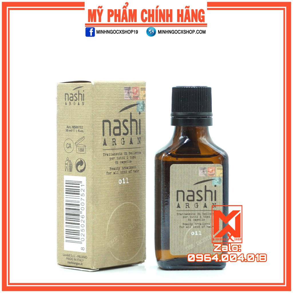 DẦU DƯỠNG TÓC NASHI ARGAN OIL 30ML - CHÍNH HÃNG