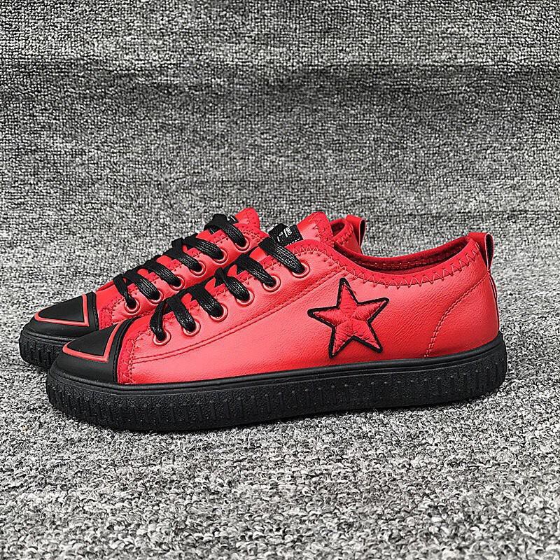 Giày thể thao, giày sneaker nữ 5326 Giày sneaker nam da tổng hợp dày dặn