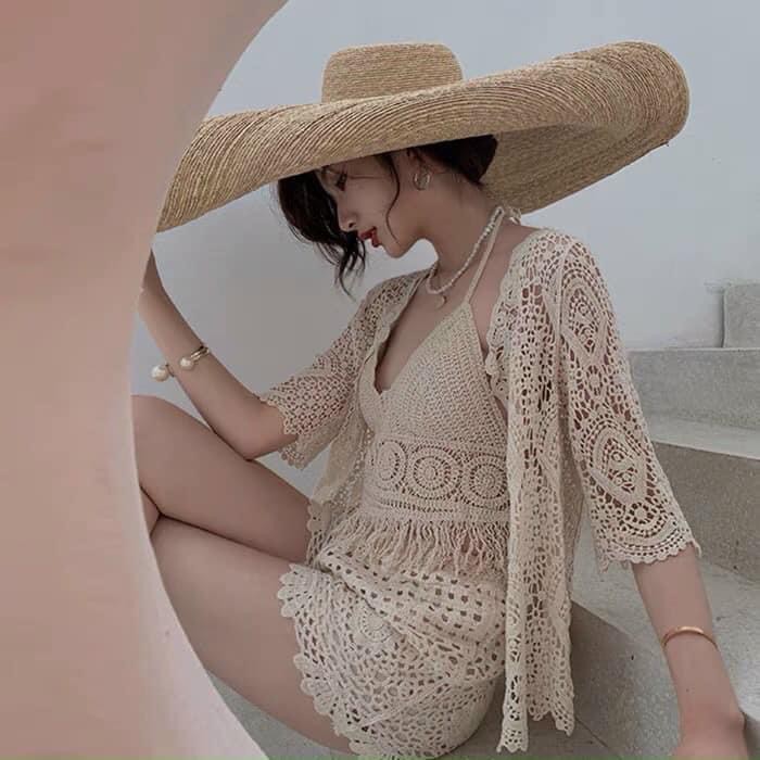 [HÀNG LOẠI 1] Set BIKINI LƯỚI đi biển THỔ CẨM đẹp KÈM 3 MÓN (FEEDBACK ảnh thật) | BigBuy360 - bigbuy360.vn