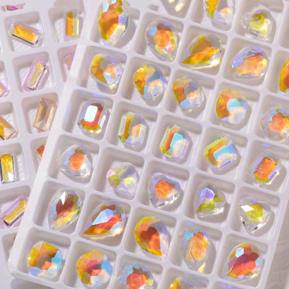 Móng Tay Giả Hình Trái Tim Bản Đồ Đại Dương|Phụ Kiện Trang Trí Móng Tay 3D Màu Sắc Xinh Xắn