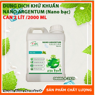 Dung dịch Nano bạc khử khuẩn khử mùi ô tô phòng ở chuyên dụng cho máy xông phun khói chính hãng ARGENTUM - Can 2LL