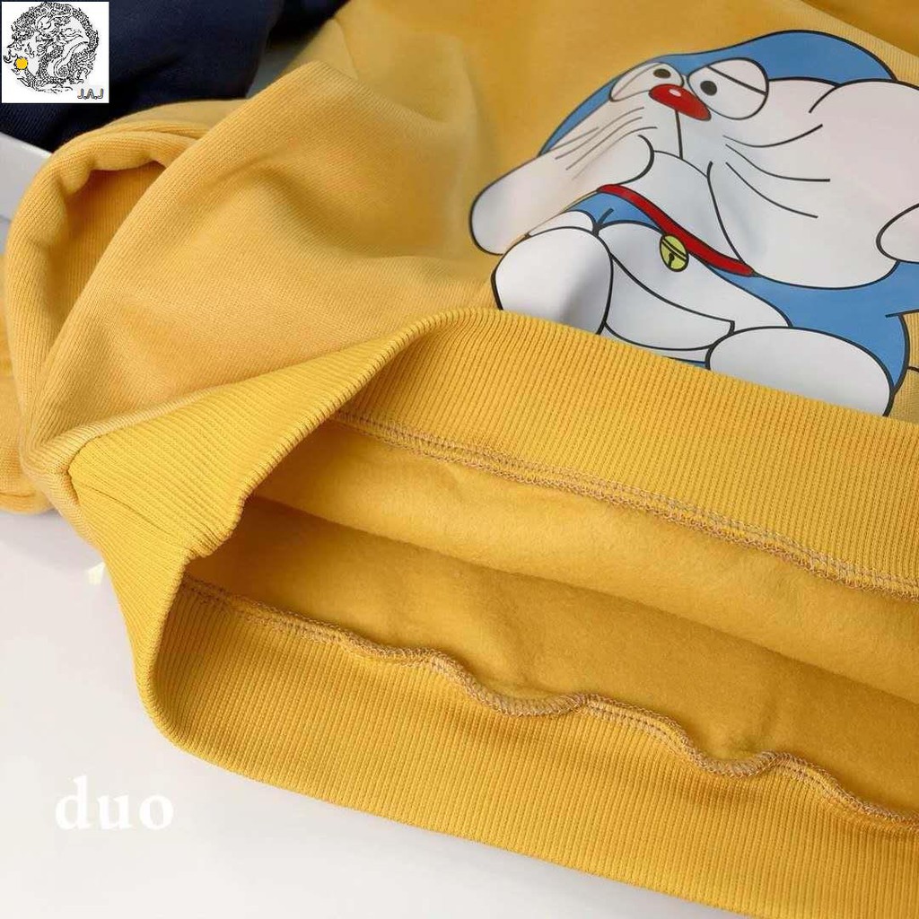 Áo Hoodie Tay Dài Dày Dặn In Hình Doraemon Dễ Thương Cho Bé Gái Từ 3-8 Tuổi