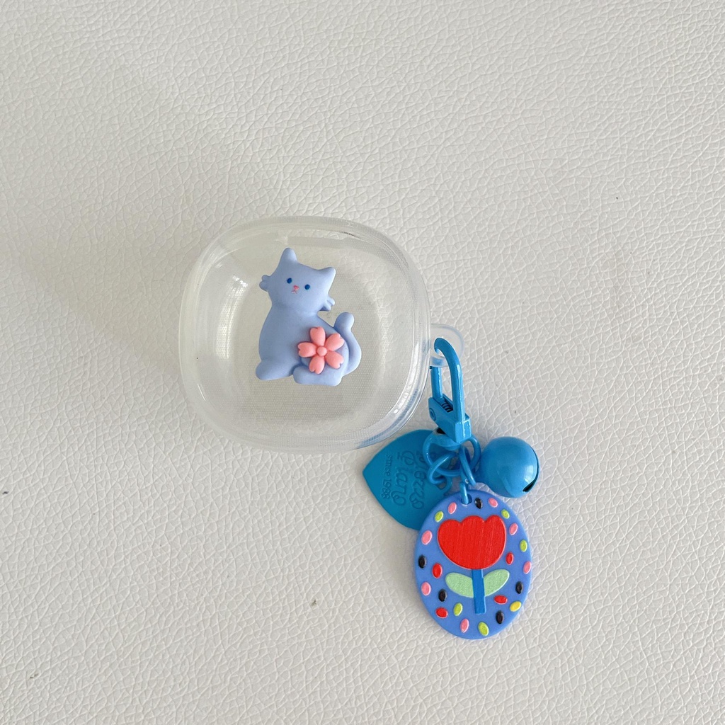 Vỏ Bảo Vệ Hộp Sạc Tai nghe không dây Baseus Bowie WM02 Bằng Silicon Mềm Trong Suốt Chống Sốc Hình Trái Tim Dễ Thương Kèm Dây