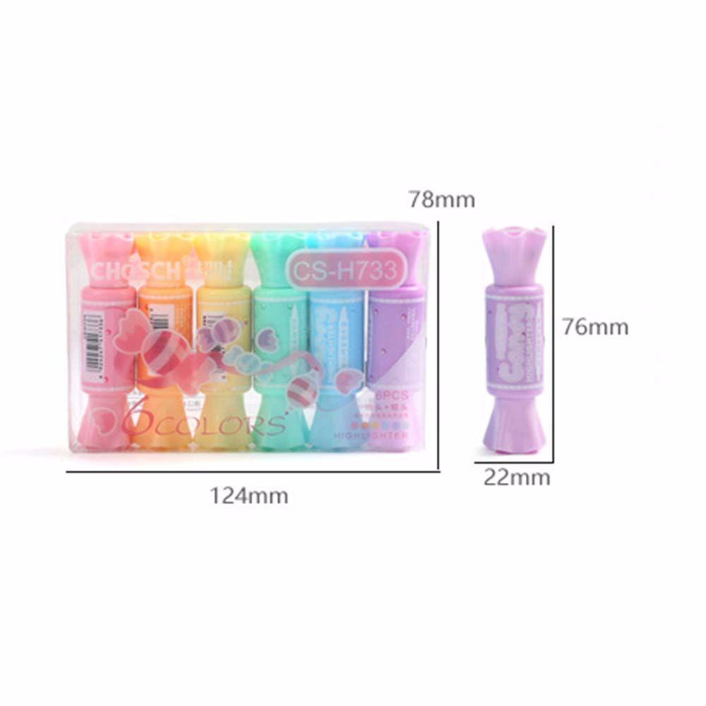 Set 6 Bút Đánh Dấu Hai Đầu Kèm 6 Bút Dạ Quang Tự Lắp Ráp