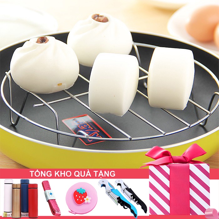 Khay / Xửng / Vỉ CHÕ HẤP INOX Kiểu 2 - 4 Chân Kê Xưởng Hấp Bánh, Giá Đồ Xôi, Bánh Bao, Đồ Ăn - Dụng Cụ Nhà Bếp Đa Năng