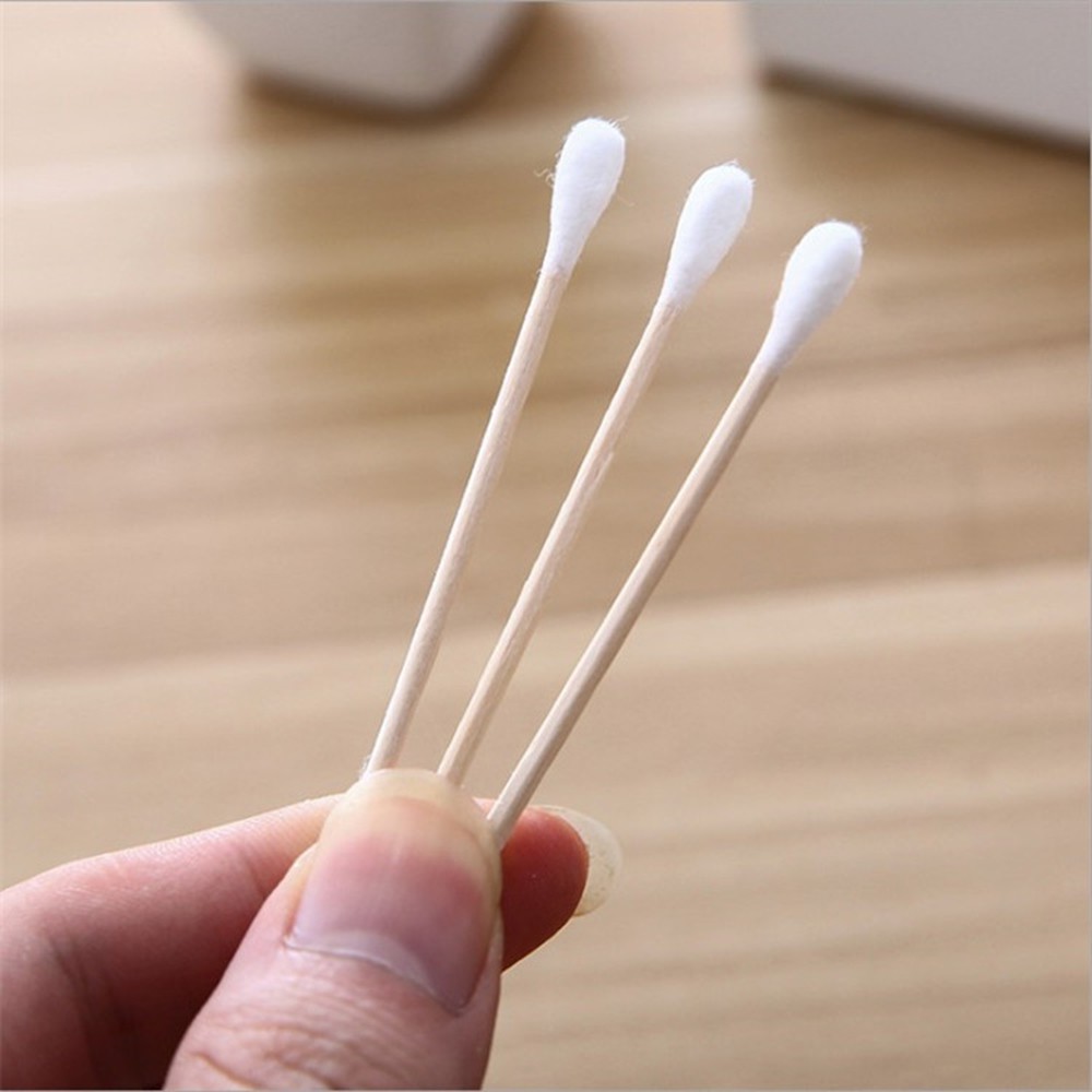Túi 100 Tăm Bông Hai Đầu Dùng Một Lần Đa Năng Tiện Dụng
