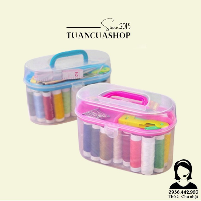 Hộp kim chỉ mini cho gia đình nhiều màu