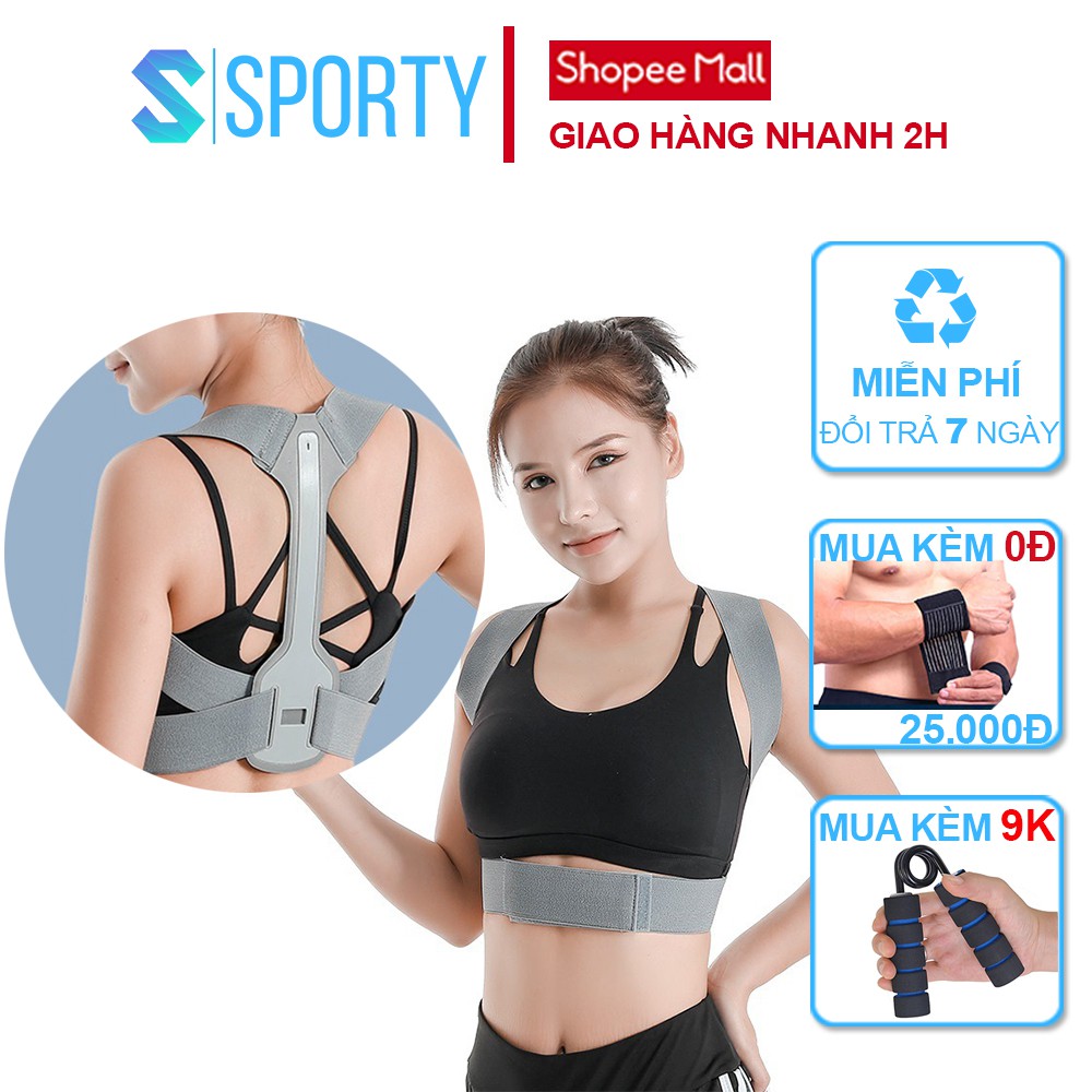 Đai chống gù lưng, đai chống đau lưng SPORTY điều chỉnh tư thế hiệu quả, giúp massage thư giãn