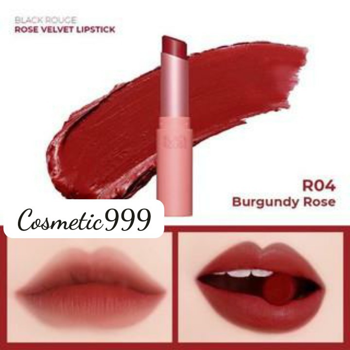 (auth 100% )Son thỏi lì Black Rouge Rose Velvet Lipstick hàn quốc - cosmetic999