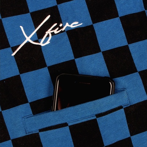 Áo Khoác Nam Nữ Cardigan Màu Caro Đen Xanh Thêu Logo Chất Nỉ Oversized Thương Hiệu By Xfire CARD-CARNI-BC622