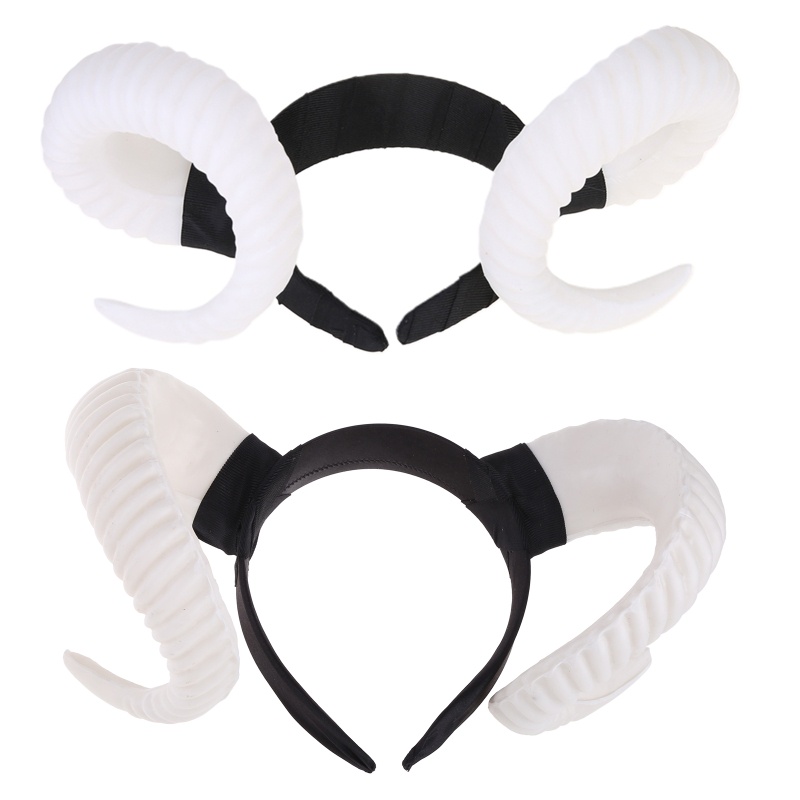 Cài Tóc Hóa Trang Halloween Hình Sừng Cừu Phong Cách Gothic Cho Nữ