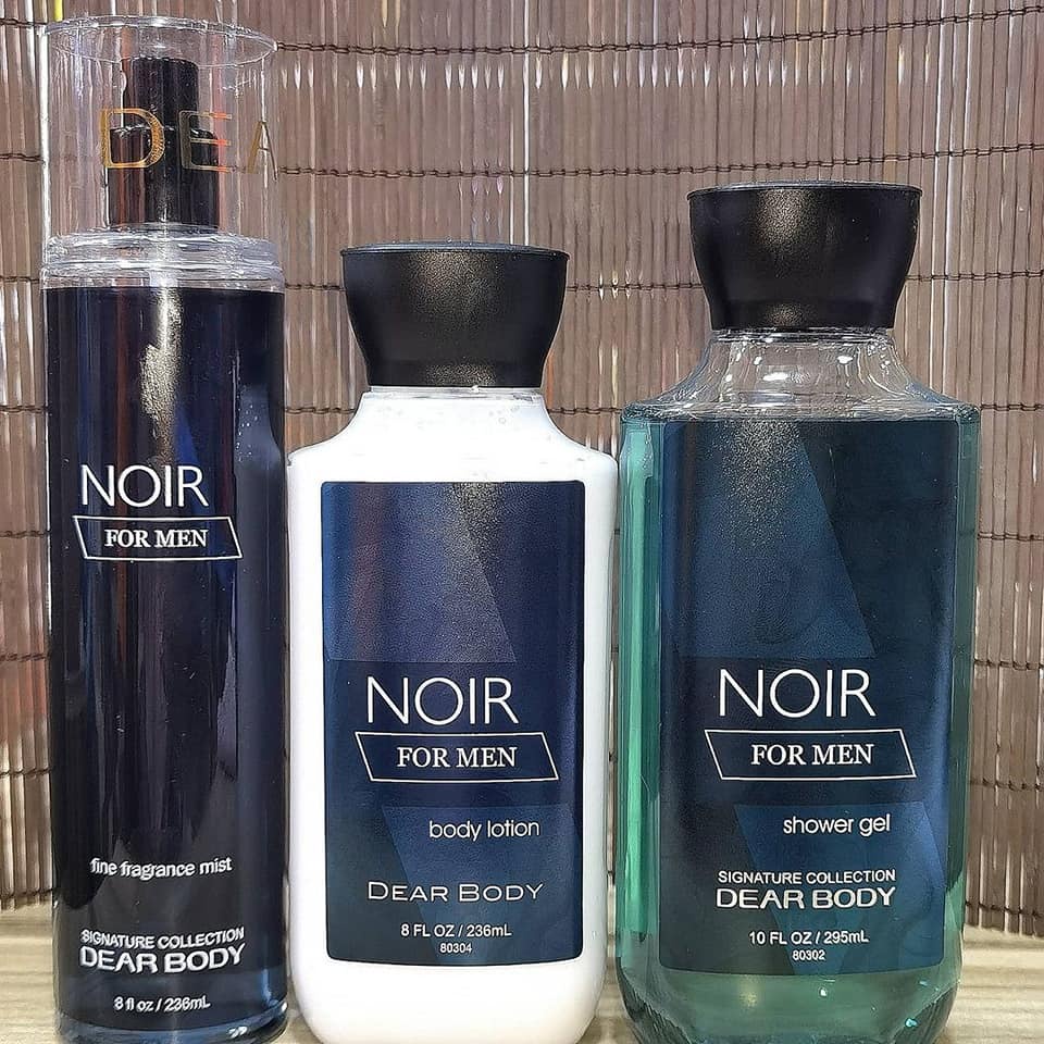 Shower Gel NOIR FOR MEN Nam , Sữa tắm dầu gội đầu nam Dear Body, mùi hương nam tính