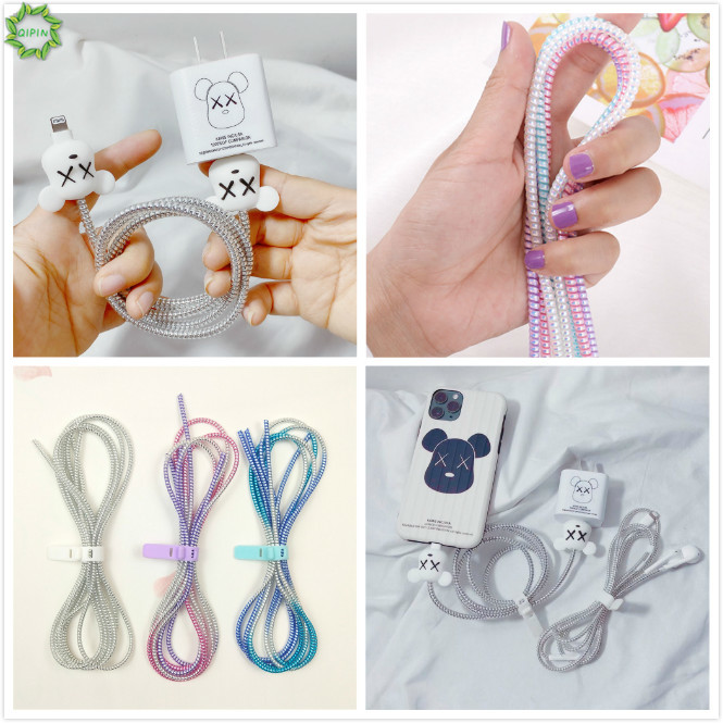 Cáp Sạc Qipin Mạ Điện Dài 1.4m Với 7 Màu Lựa Chọn