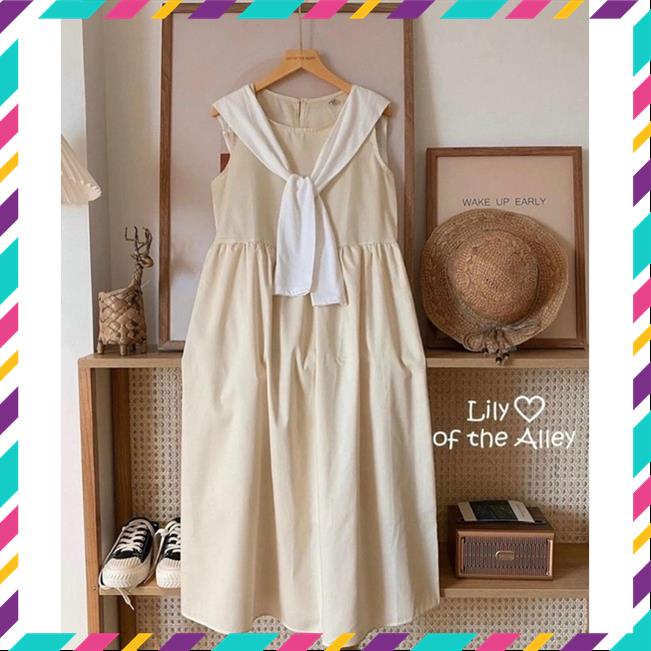 Set váy kèm khăn, Đầm váy babydoll tiểu thư phong cách Hàn Quốc MSP43168 | BigBuy360 - bigbuy360.vn