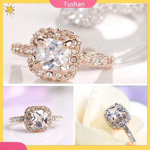 Nhẫn đeo tay kim loại đính đá lấp lánh sang trọng cho nữ