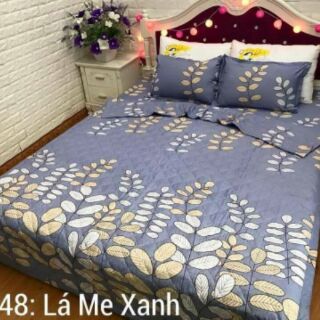 Chăn ga gối lá me xanh