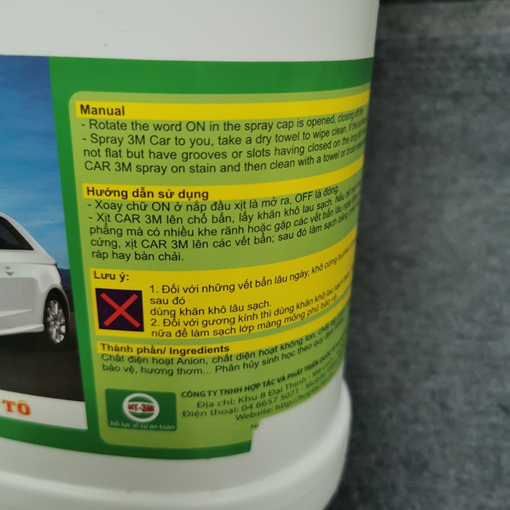 Dung dịch nội thất ô tô can 4.5 lit