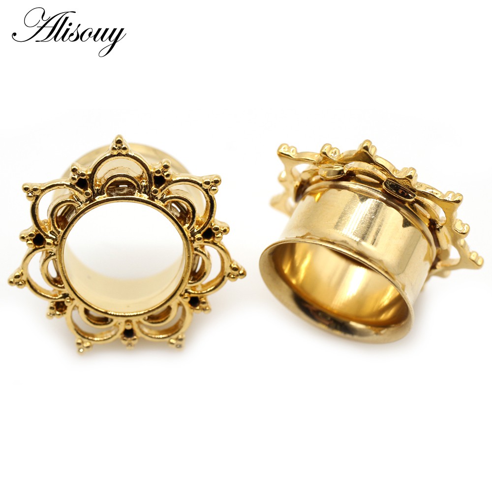 Alisouy Set 2 Khuyên Nong Tai Bằng Thép Không Gỉ Cá Tính