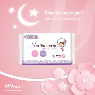 Băng vệ sinh UUcare dòng Young Girl ban đêm 360mm 8 miếng