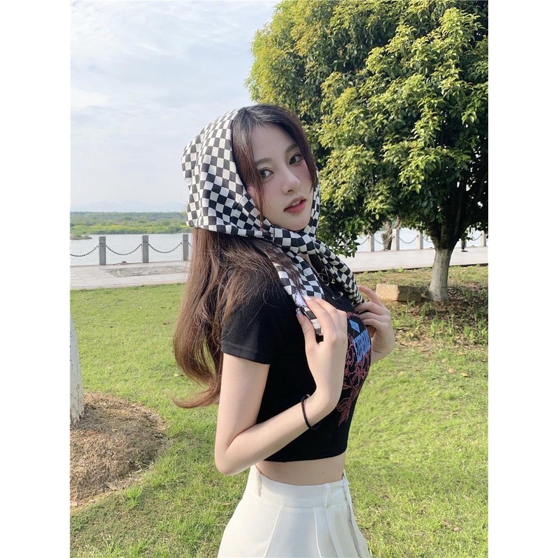 Áo Croptop Body Tay Ngắn PINKSTORE29, Họa Tiết In Hình Hoa Hồng Đỏ A5457