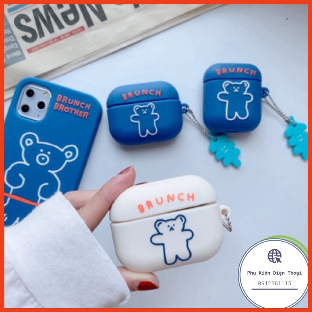 🍀 ☘️Tặng kèm móc treo☘️ Case bao airpod silicon 1 2 Pro 3 Brunch Brother - Vỏ bọc đựng tai nghe không dây i11 i12..AirP
