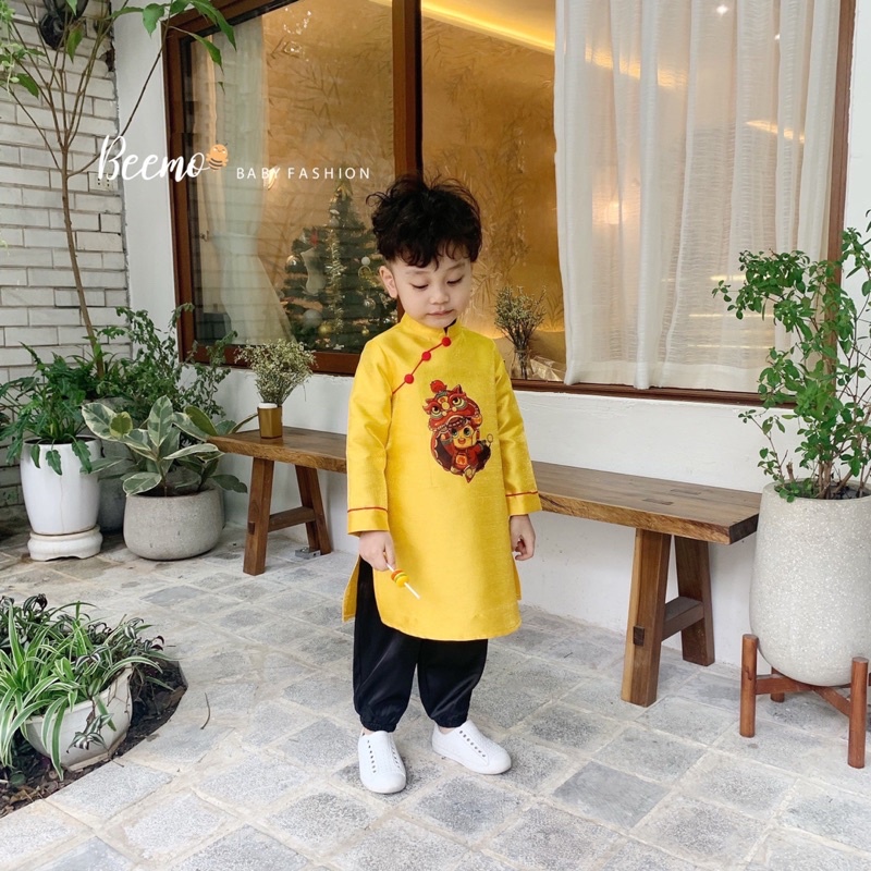 Set áo dài Tết Kỳ Lân bé trai