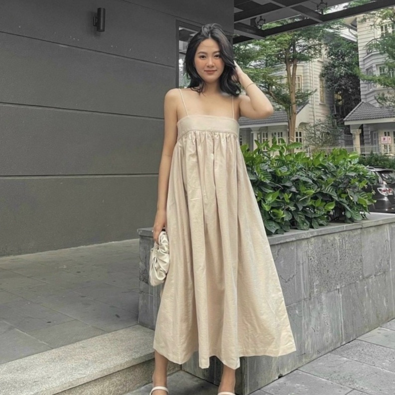 Đầm maxi hai dây ôm ngực Tira House váy 2 dây dáng dài đi biển D2SON