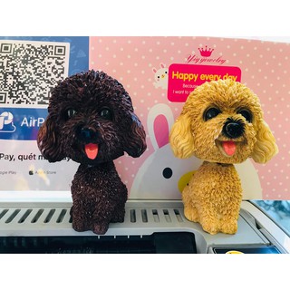 Đồ trang trí Poodle màu trắng