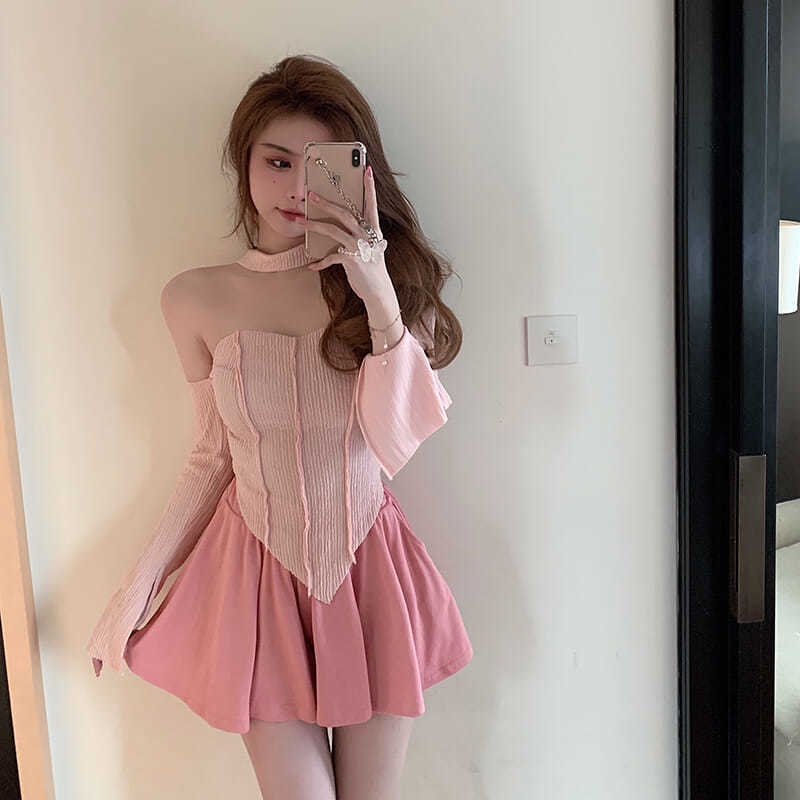 COZOK Chân Váy Lưng Cao Thời Trang Quyến Rũ