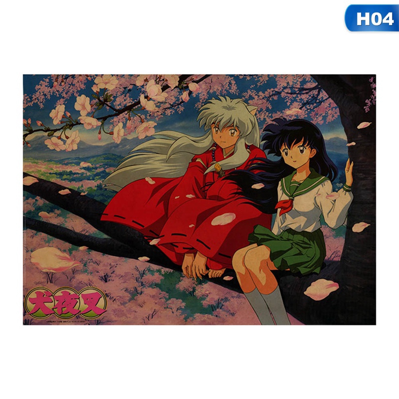 Bộ 8 Áp Phích In Hình Inuyasha Khổ A3