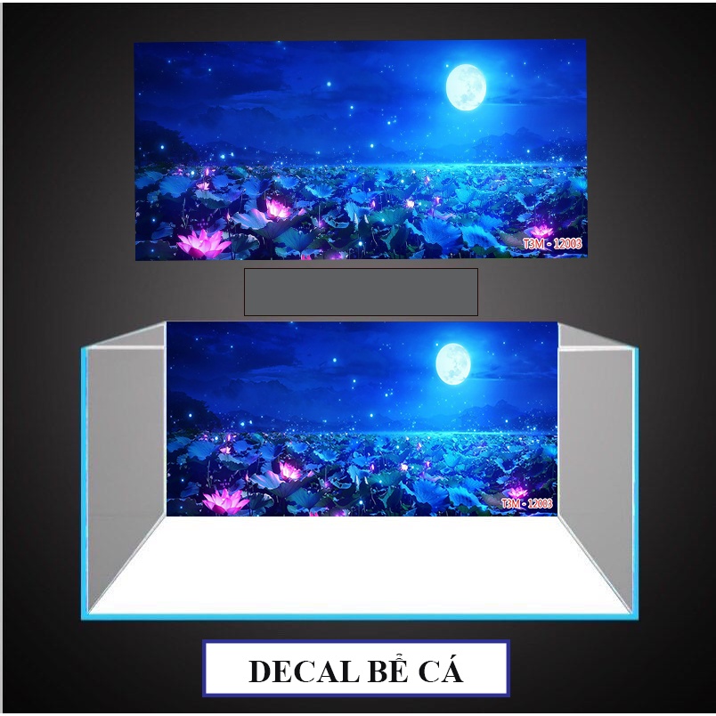Tranh dán bể cá 3d nhiều kích thước, tích hợp sẵn keo,02