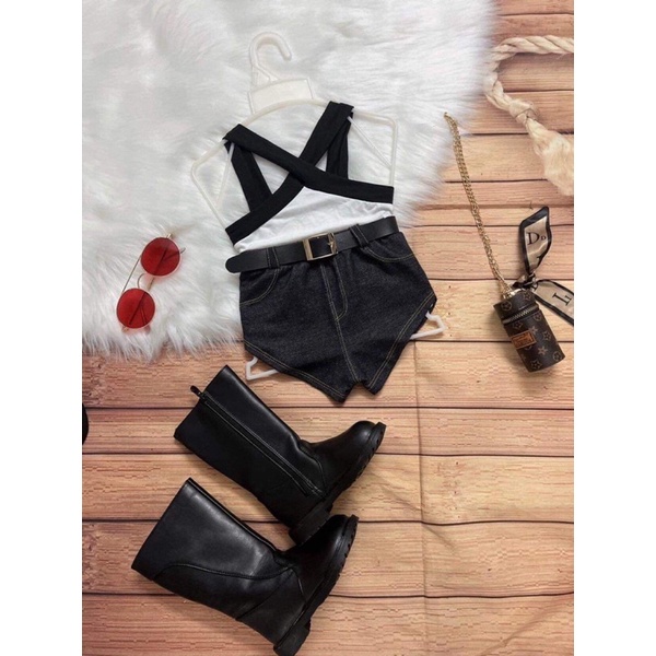 Set Áo Thun Quần Jean Cá Tính Cho Bé Gái 💋