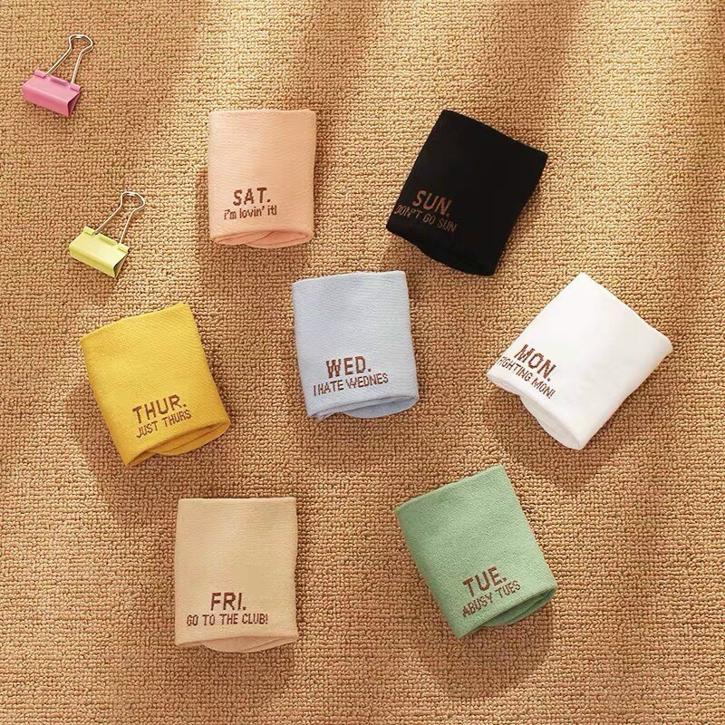 Combo 7 Đôi Tất Tuần Nữ Thời Trang - Tất Nữ Cổ Ngắn Sét 7 Đôi Đủ màu Sắc Dễ Thương