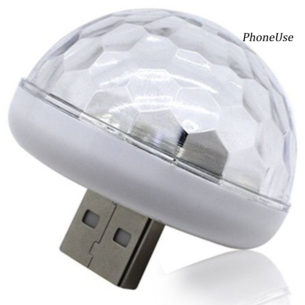 Pu Đèn LED Sân Khấu Mini 3 Màu USB Điều Khiển Bằng Giọng Nói Tiện Dụng