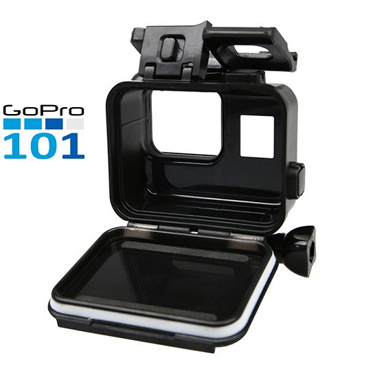 Case chống nước có mặt lưng cảm ứng cho GoPro hero 5, Gopro hero 6, Gopro hero 7 - GoPro101 - waterproof case for GoPro