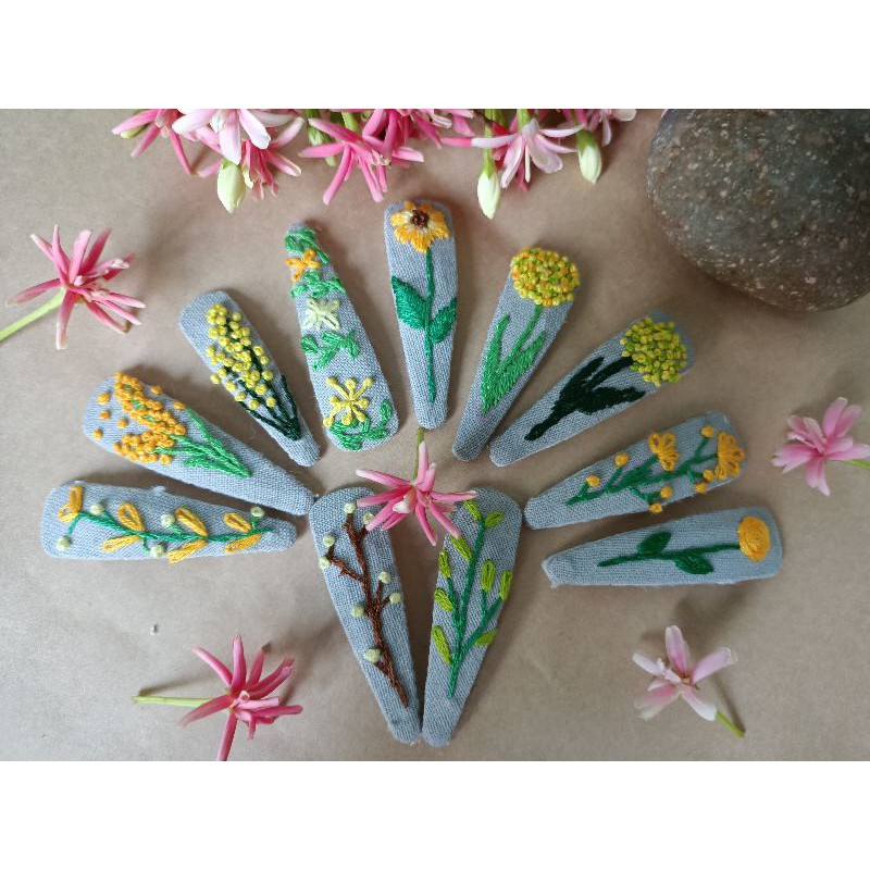 kẹp tóc thêu tay handmade