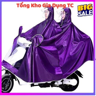 Áo mưa 2 đầu, 1 đầu phản quang vải dù ép PVC chống rách có kính che mặt cao cấp T&C